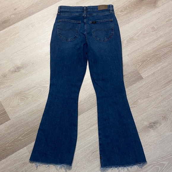 Lee Flared Raw Hem Denim Jeans - Picture 5 of 6